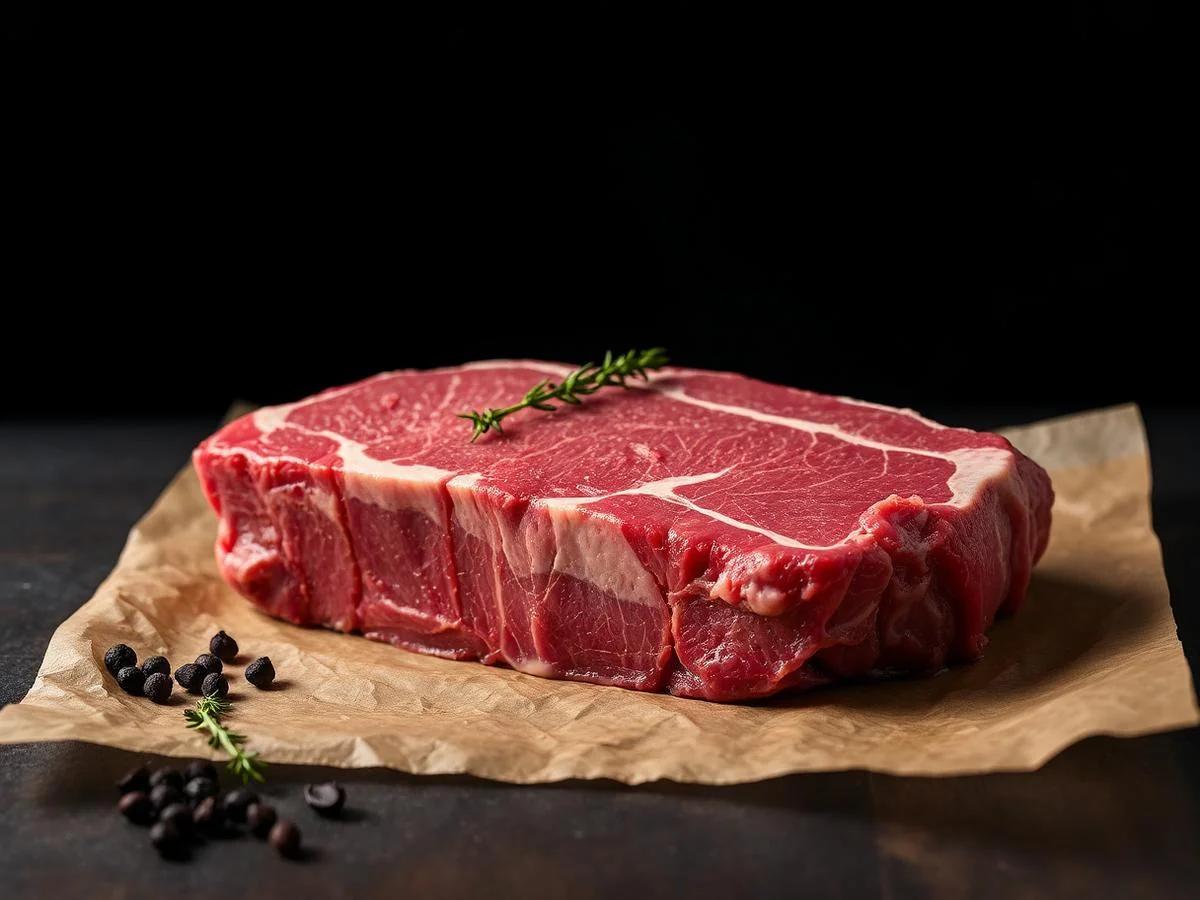 Wagyu Denver steak showing fine marbling